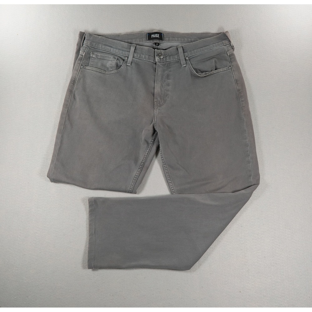 Paige Federal Slim Straight Leg Grey‎ Jeans Mens 34 Transcend Stretch Pants